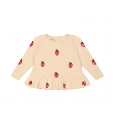 PETRA SWEATER - BERRY/OFF-WHITE