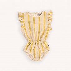 stripes yellow - dressy baby romper